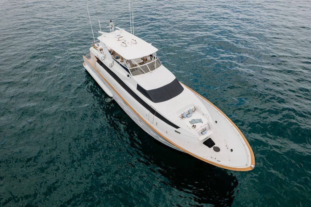 Charter yacht under way in the Sea of Cortez off Cabo San Lucas